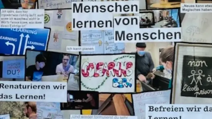 Collage &ldquo;Menschen lernen von Menschen&rdquo;